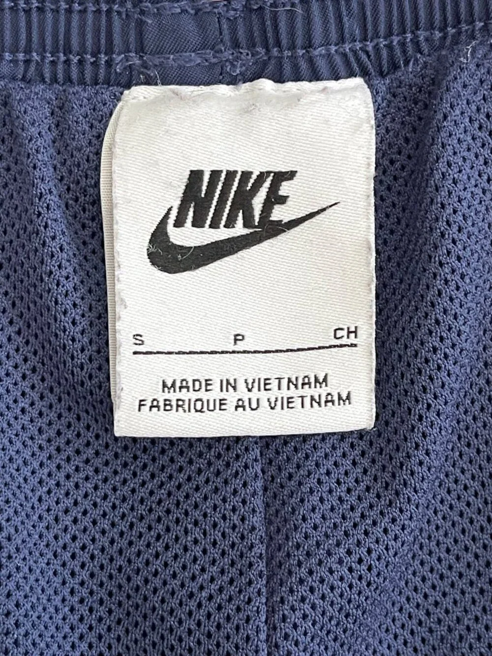 Nike Navy Mesh Lined Swim Trunks Shorts Size Small
